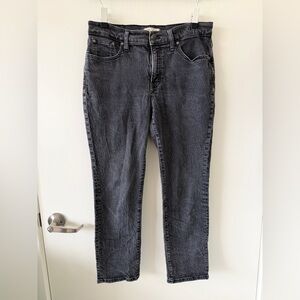 Madewell Mid-Rise Perfect Vintage Jean - washed black color